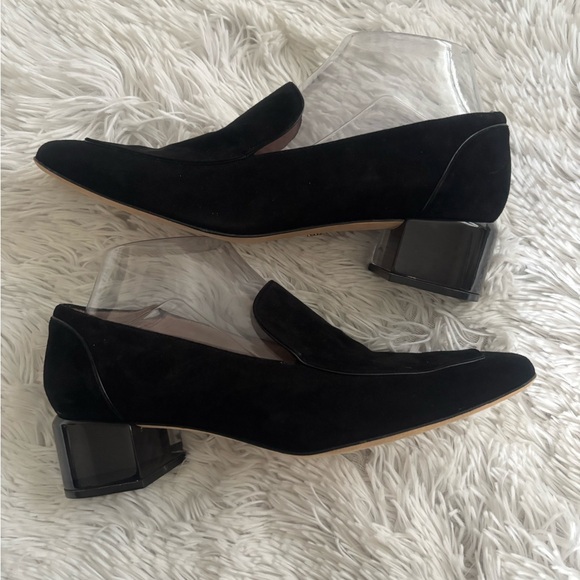 Stuart Weitzman Black Velvet Loafers - Picture 7 of 9